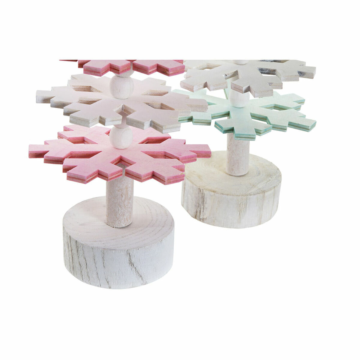 Árbol de Navidad DKD Home Decor Madera MDF (2 pcs) (11 x 11 x 41 cm)