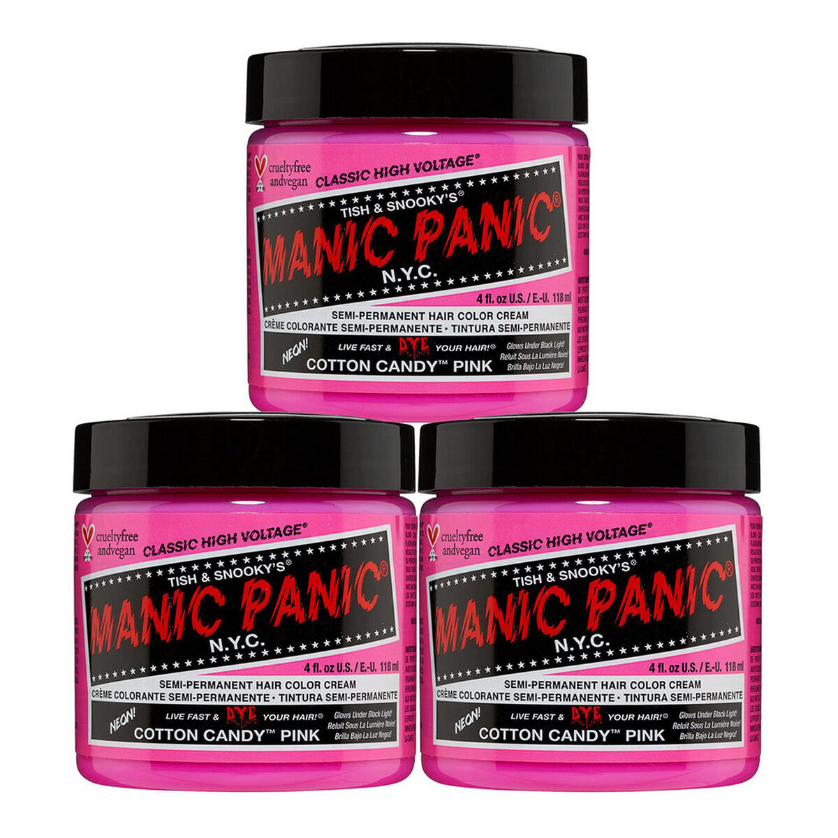Tinte Permanente Classic Manic Panic ‎HCR 11004 Cotton Candy Pink (118 ml)