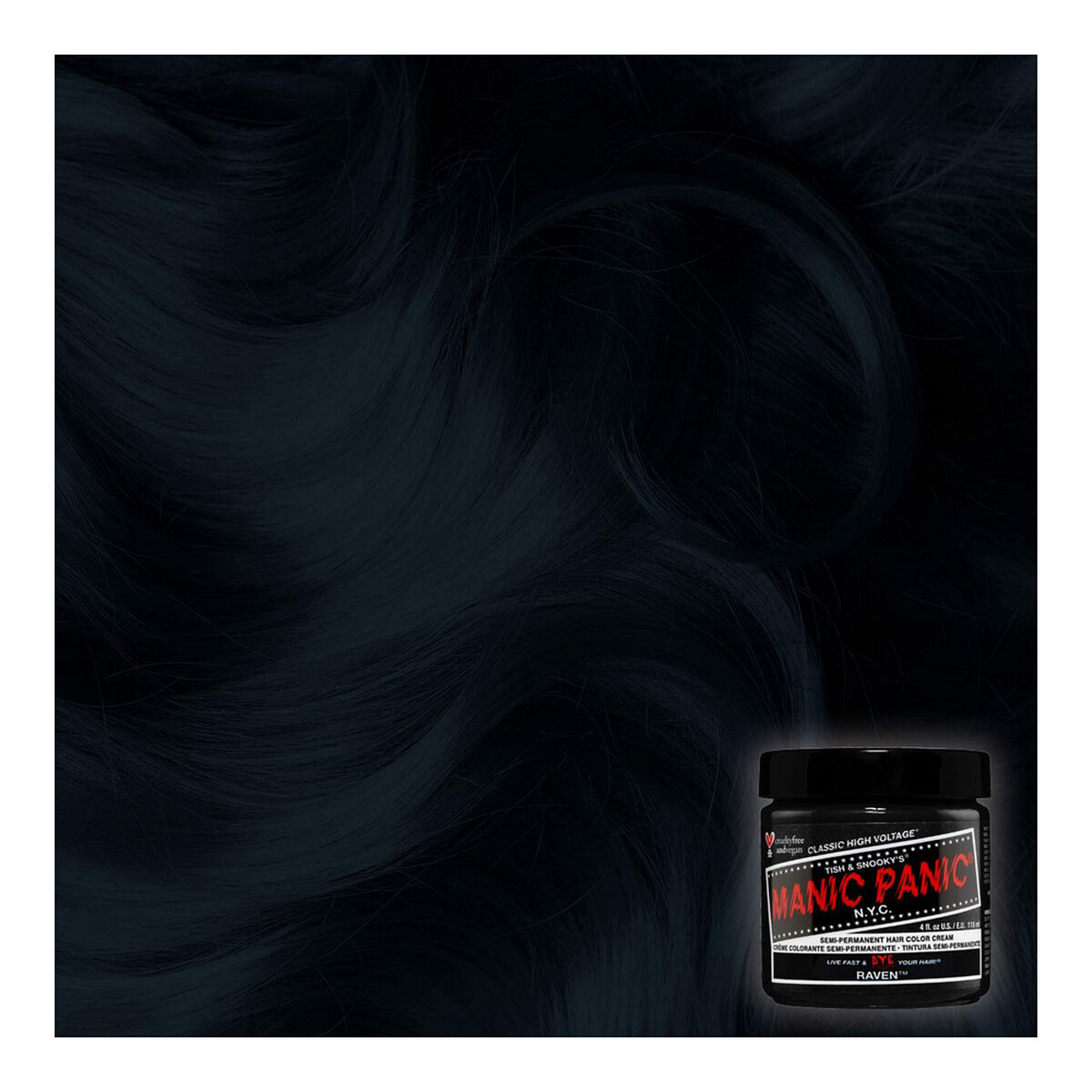 Tinte Permanente Classic Manic Panic ‎HCR 11007 raven (118 ml)