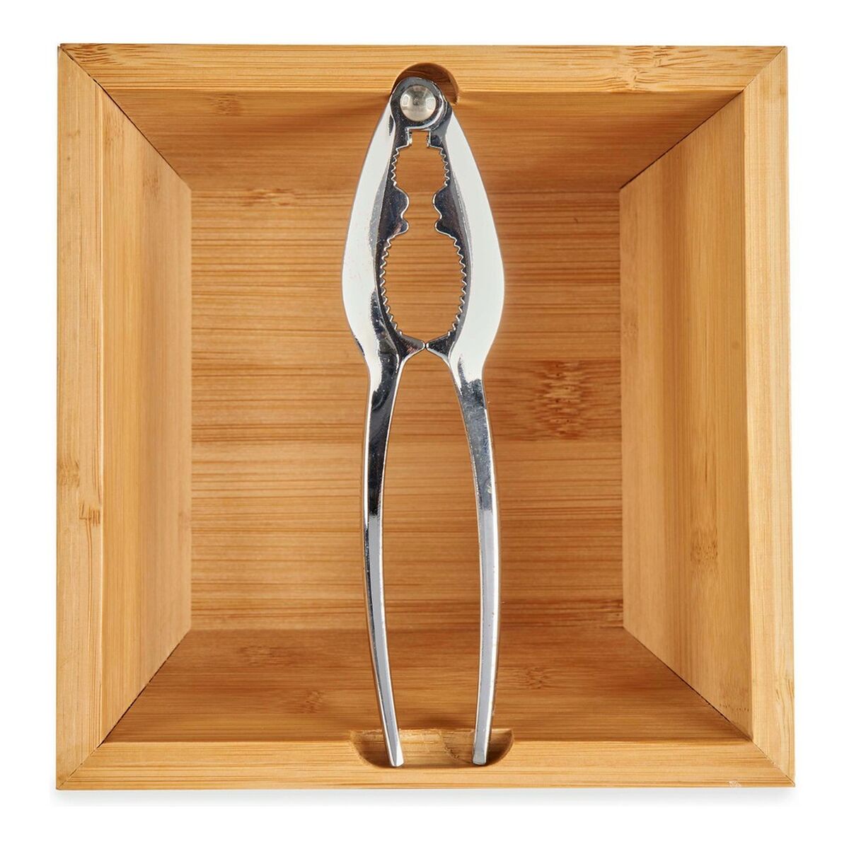 Cascanueces Kinvara Marrón Metal Bambú 16 x 11 x 16 cm Cascanueces