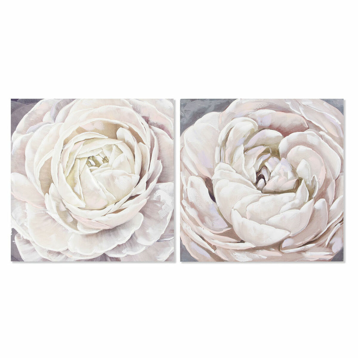Lienzo DKD Home Decor Lienzo Madera MDF 80 x 3 x 80 cm Flor