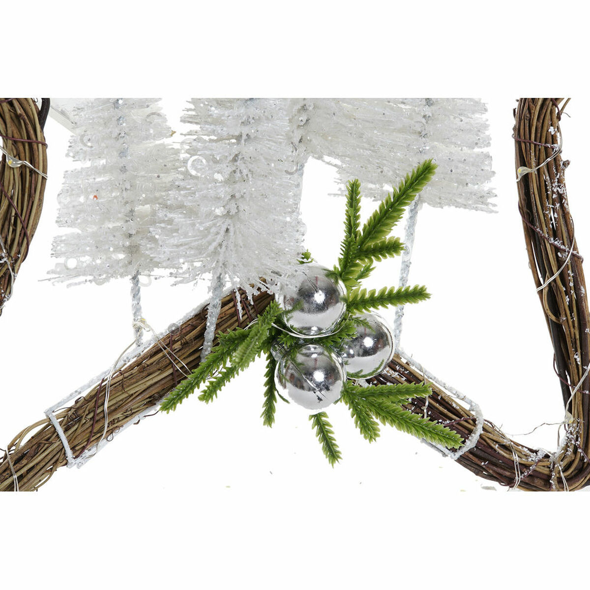 Adorno Navideño DKD Home Decor Ratán (2 pcs) (43 x 10 x 43 cm)