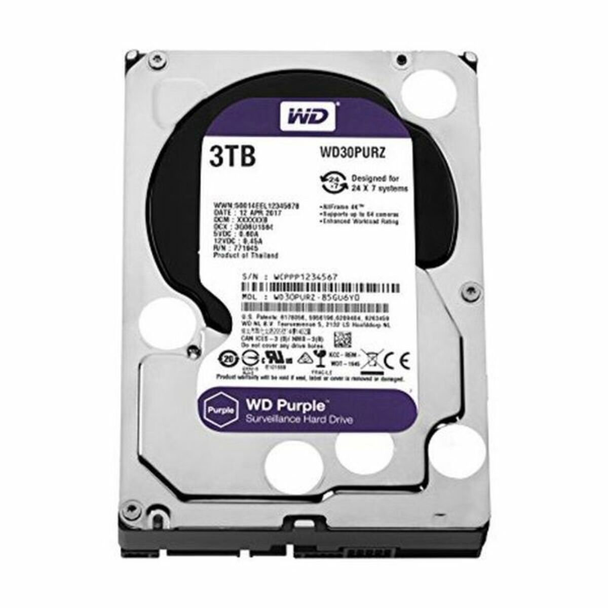 Disco Duro Western Digital SATA PURPLE 3,5"