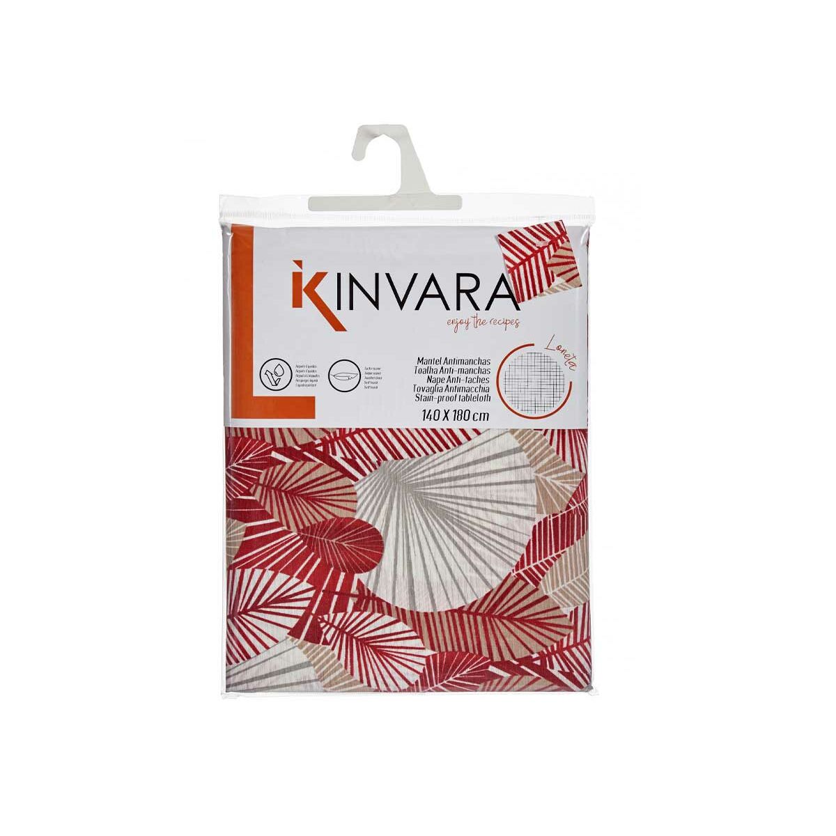 Mantel Kinvara Beige Granate Loneta