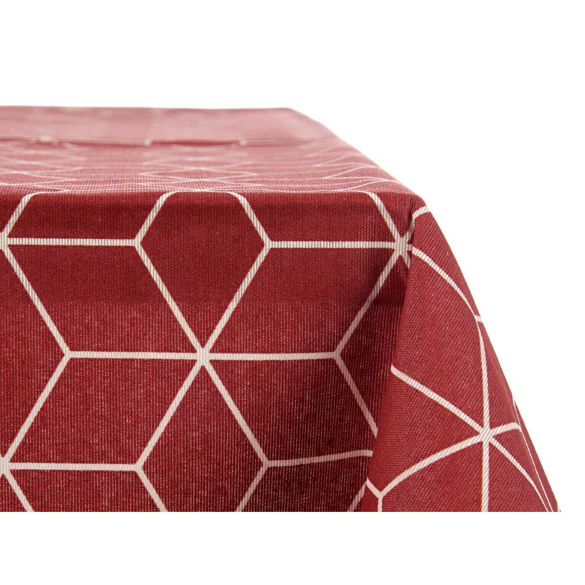 Mantel Kinvara Blanco Granate Loneta