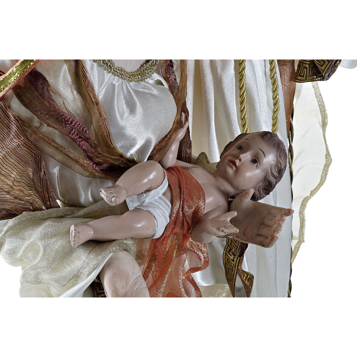 Belén de Navidad DKD Home Decor Blanco Dorado 48 x 28 x 90 cm Plástico