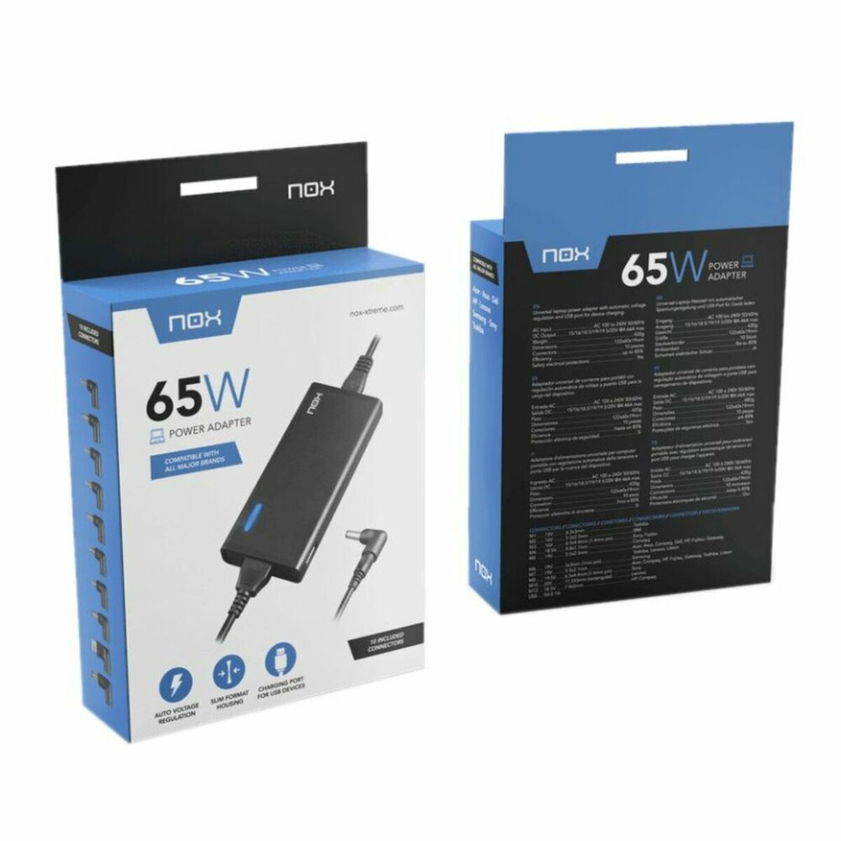 Cargador para Portátil Nox-Xtreme NXPWR65NB 65 W