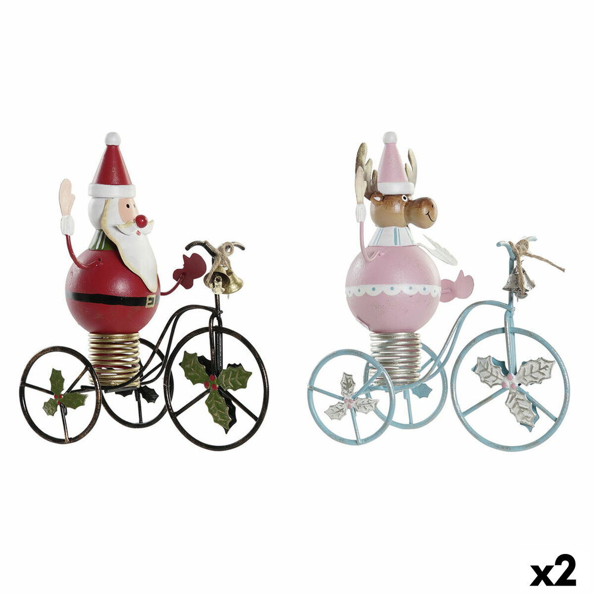 Adorno Navideño DKD Home Decor Metal (2 pcs) (15 x 9 x 19 cm)