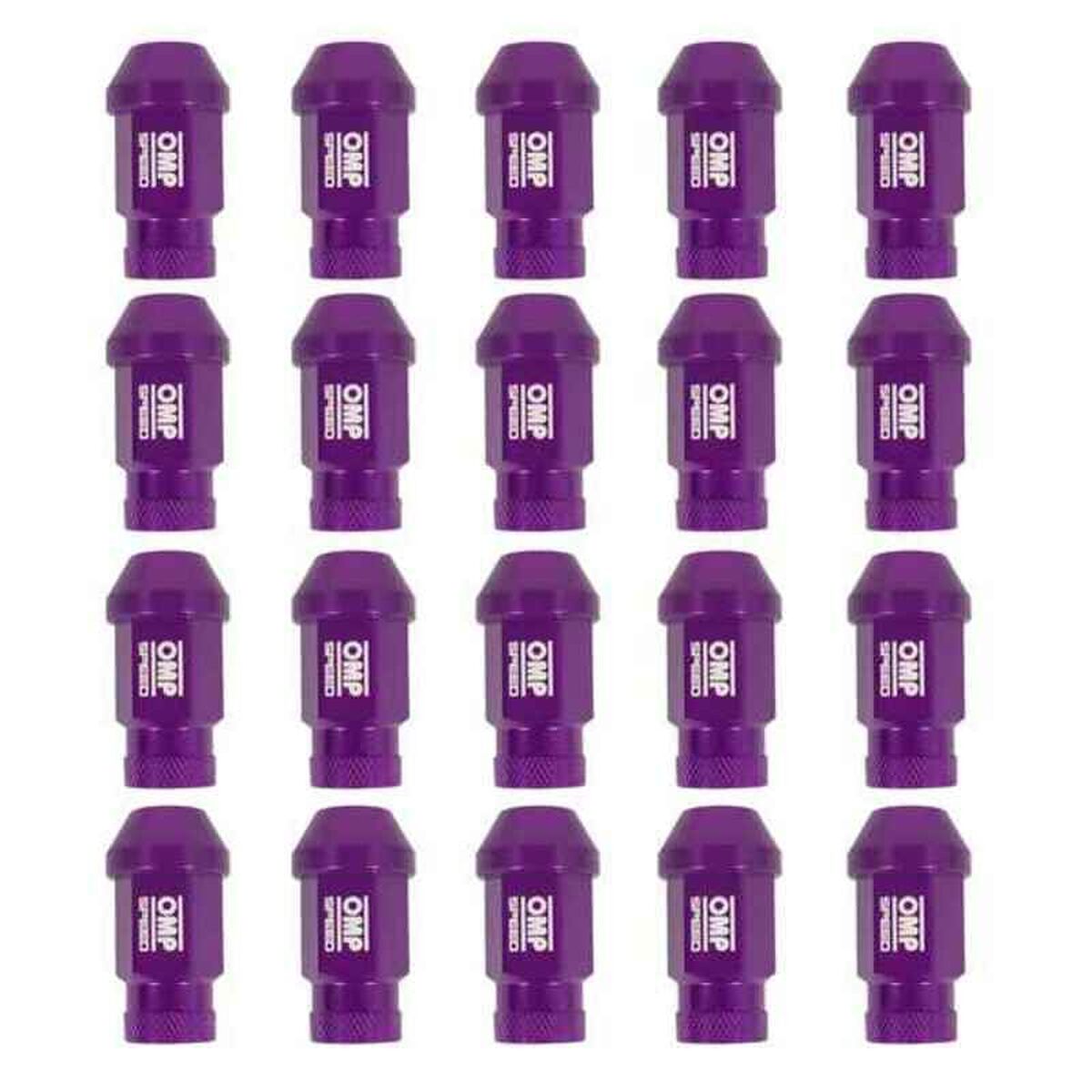 Set Tuercas OMP 7075 M12 x 1,25 40 mm 20 uds Violeta