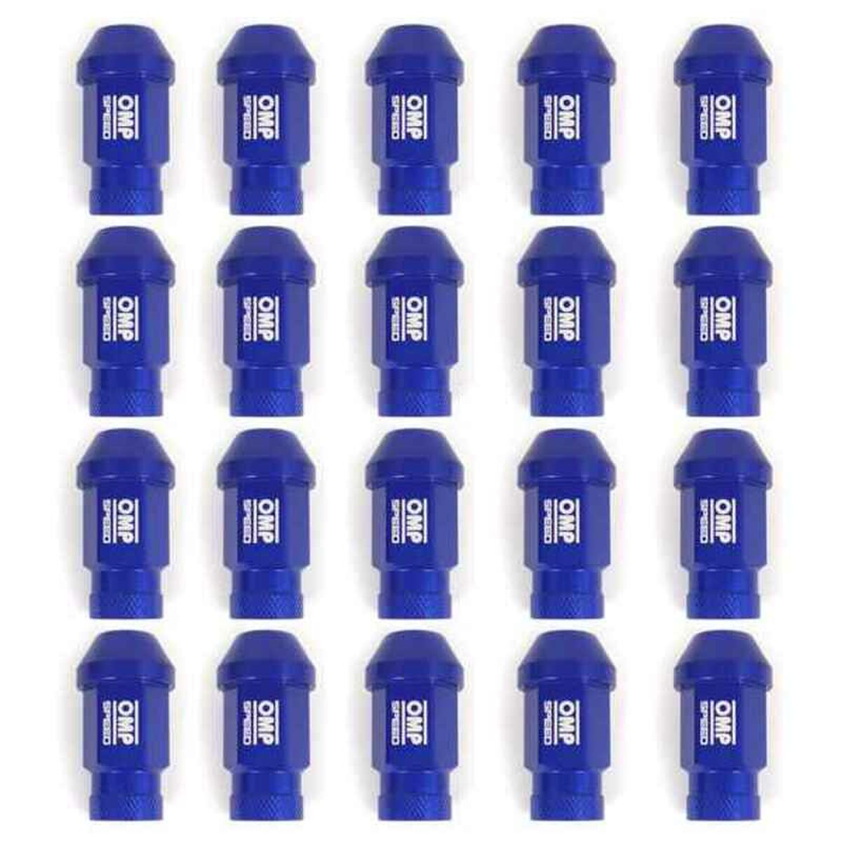 Set Tuercas OMP 7075 40 mm M14 x 1,50 20 uds Azul