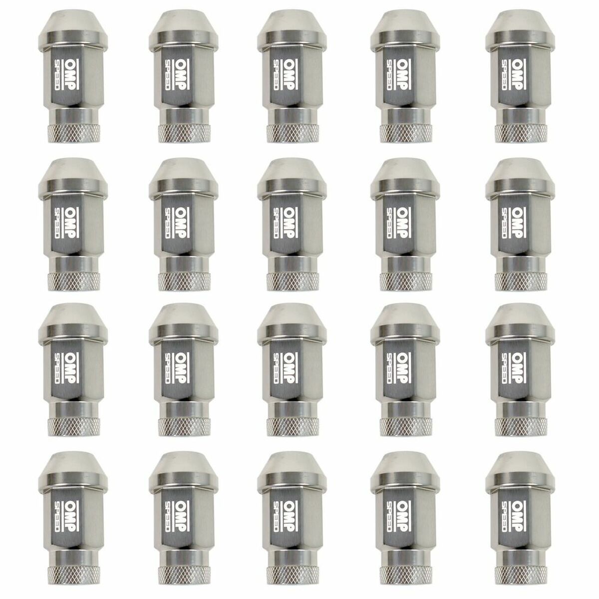 Set Tuercas OMP 7075 40 mm M14 x 1,50 20 uds Antracita