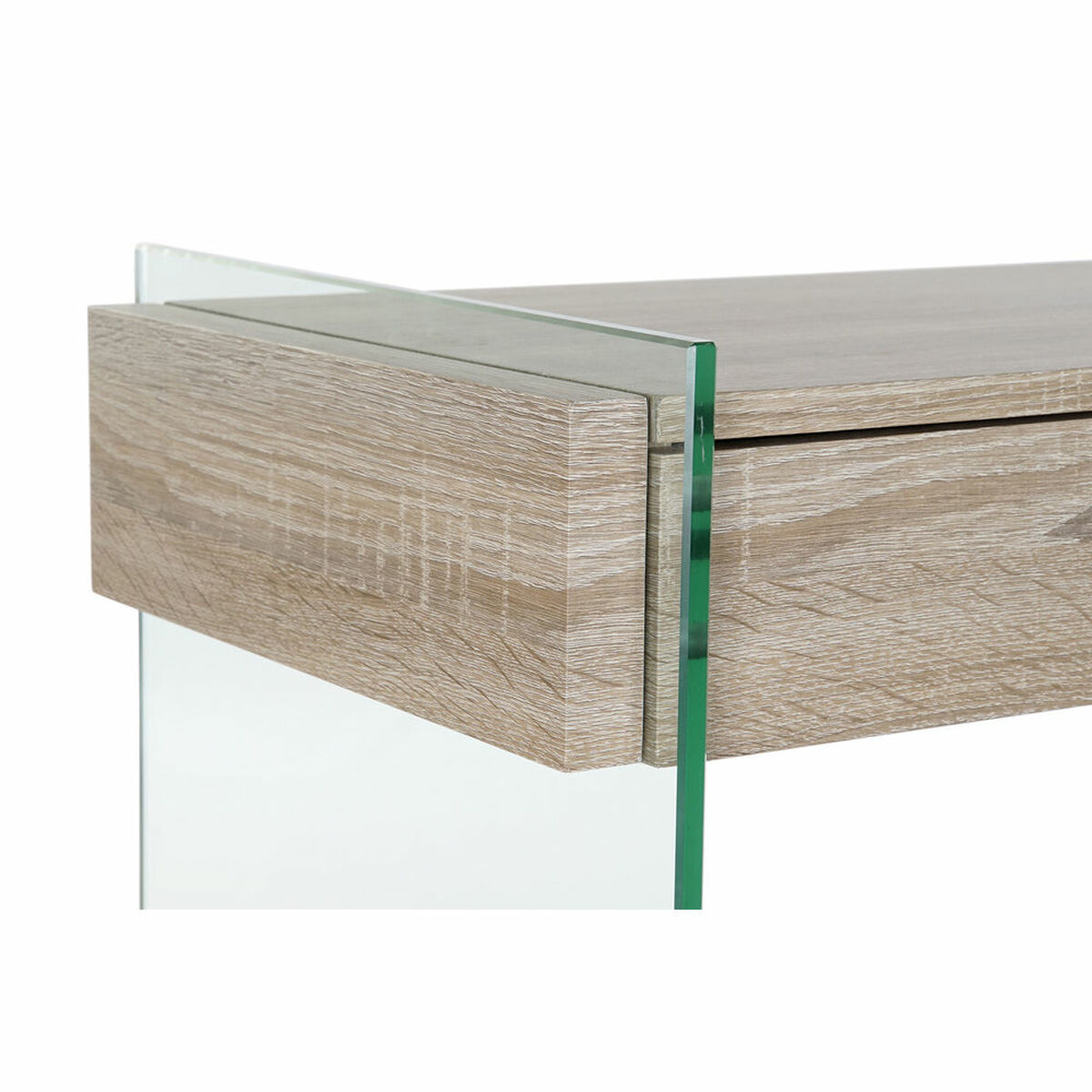 Mesa auxiliar DKD Home Decor Transparente Natural Madera Cristal Madera MDF 120 x 40 x 76 cm