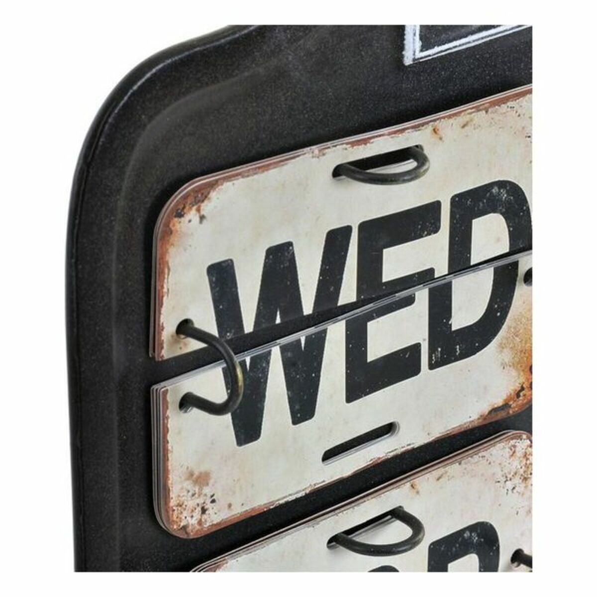 Calendario DKD Home Decor Metal 42 x 3,5 x 27 cm Negro Blanco