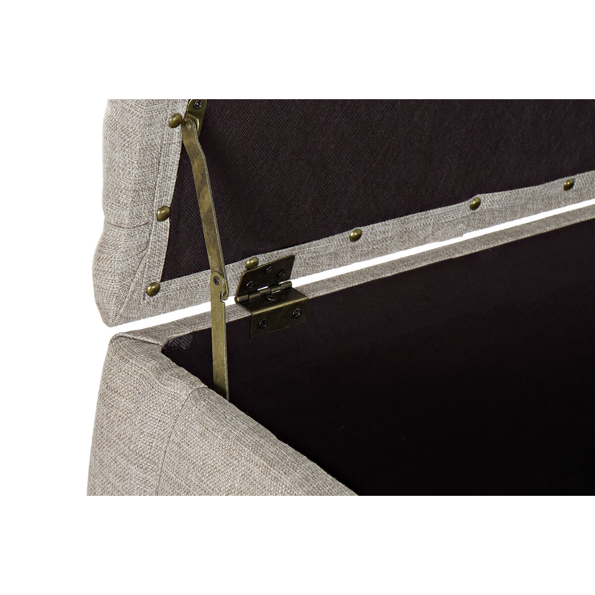 Banqueta DKD Home Decor   Negro Beige Metal 103 x 42 x 52 cm (2 Unidades)