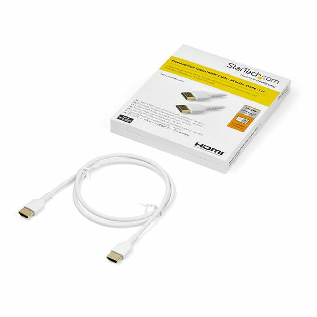 Cable HDMI Startech RHDMM1MPW            4K Ultra HD 1 m Blanco