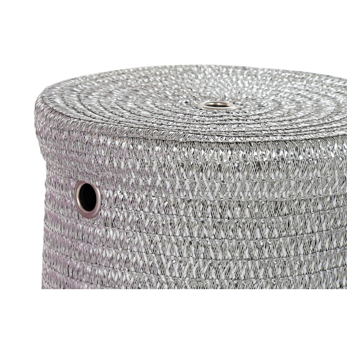 Cesta Multiusos DKD Home Decor Gris Rosa Polipropileno 42 x 42 x 52,5 cm 4 Kg