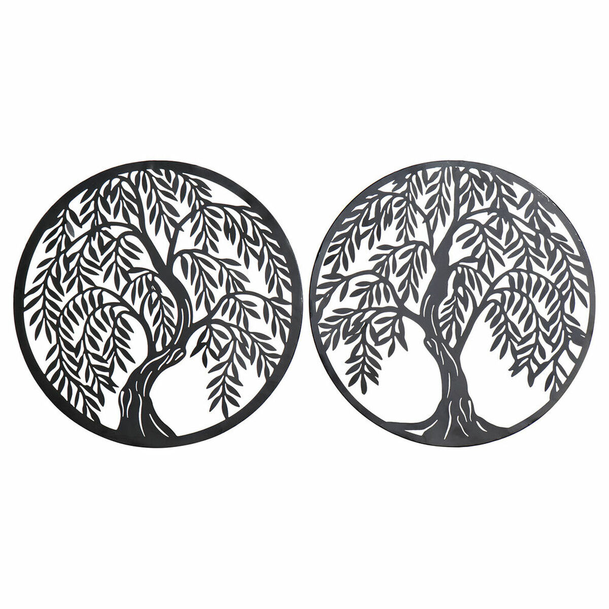 Decoración de Pared DKD Home Decor Árbol Metal (2 pcs) (40 x 1 x 40 cm)