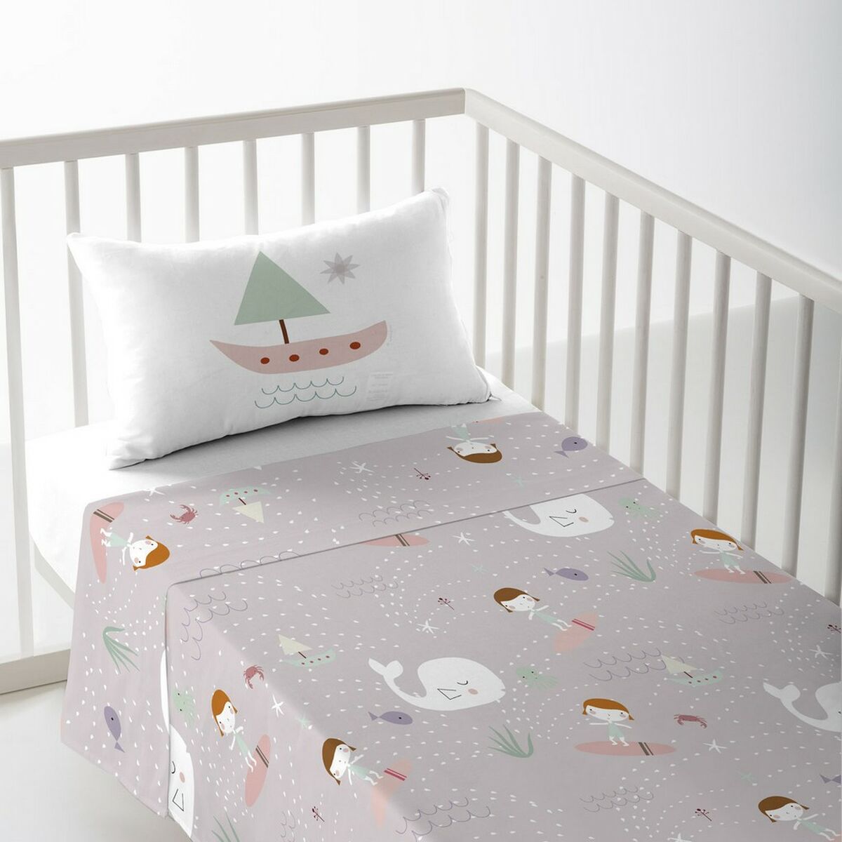 Juego de Sábanas Haciendo el Indio Surf Cuna de 80 120 x 180 cm