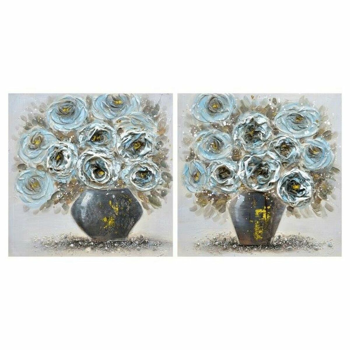 Lienzo DKD Home Decor Lienzo Madera MDF 60 x 3 x 60 cm (2 Piezas)