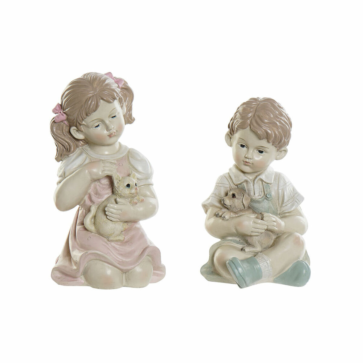 Figura Decorativa DKD Home Decor Resina Niño (14.5 x 16 x 26 cm) (2 pcs)