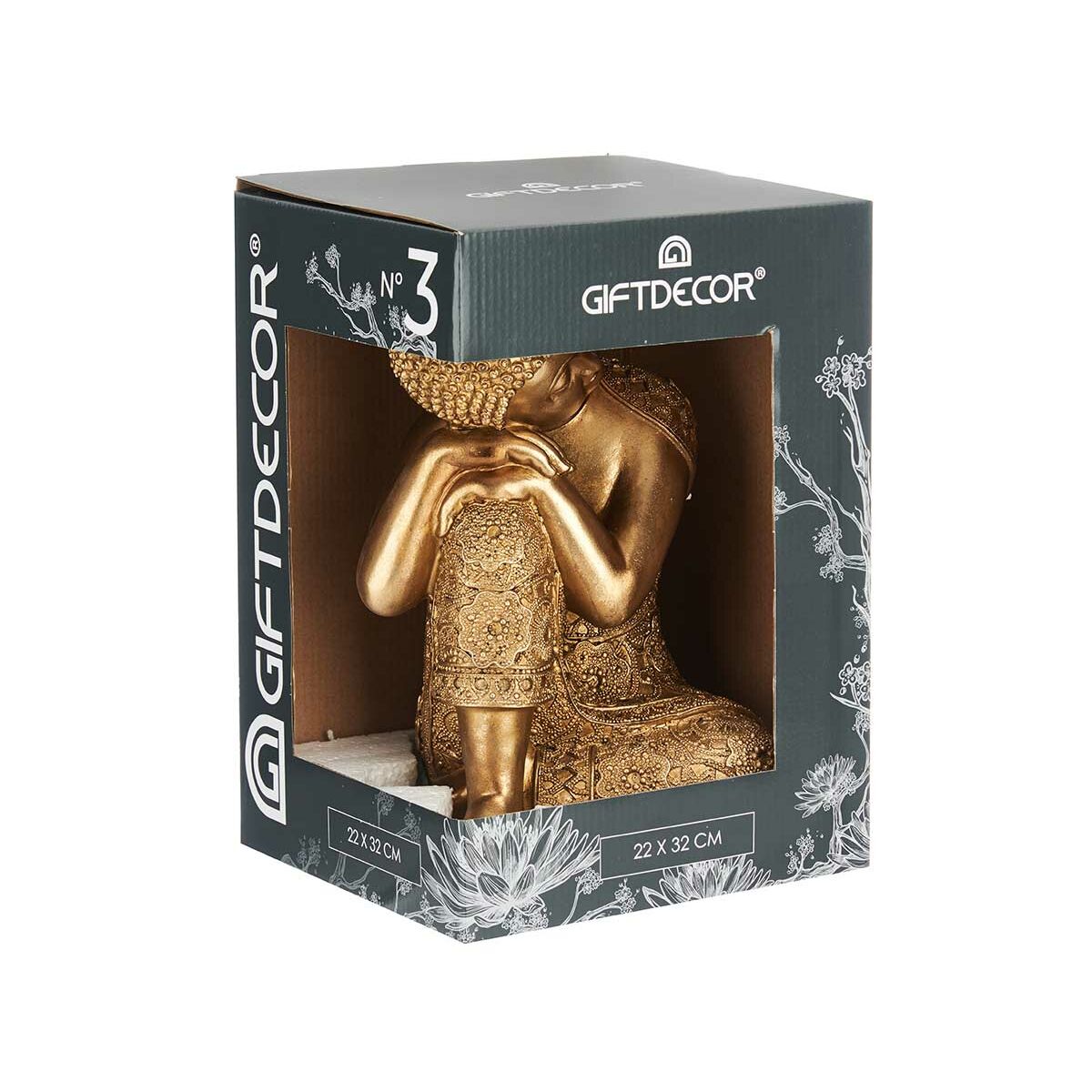 Figura Decorativa Gift Decor Dorado Buda 20 x 30 x 20 cm