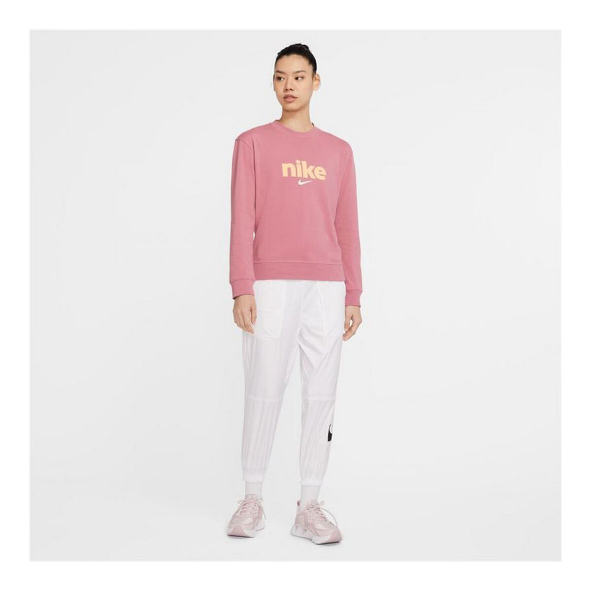 Camiseta de Manga Larga de Mujer Nike Crew Rosa
