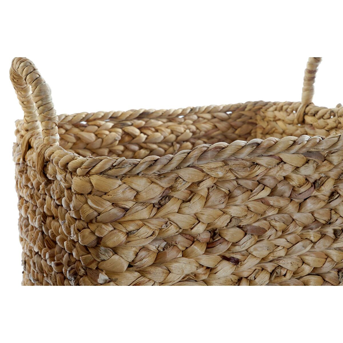 Juego de Cestas DKD Home Decor Marrón Natural Junco (2 Piezas)