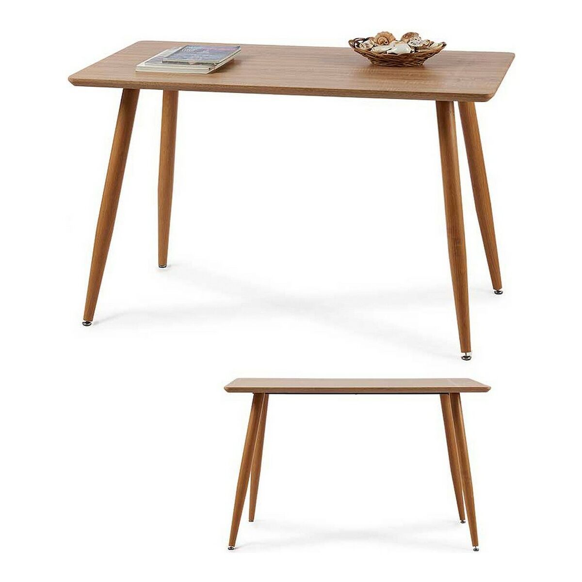 Mesa de Comedor Gift Decor Marrón Metal Madera Melamina 120 x 70 x 75 cm