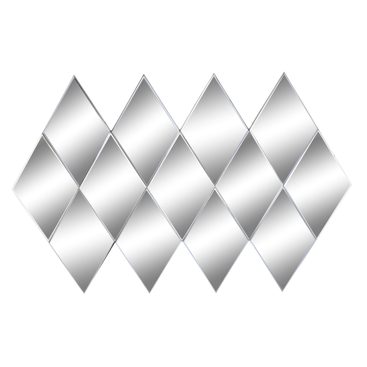 Espejo de pared DKD Home Decor Negro Moderno Rombos 120 x 2 x 80 cm