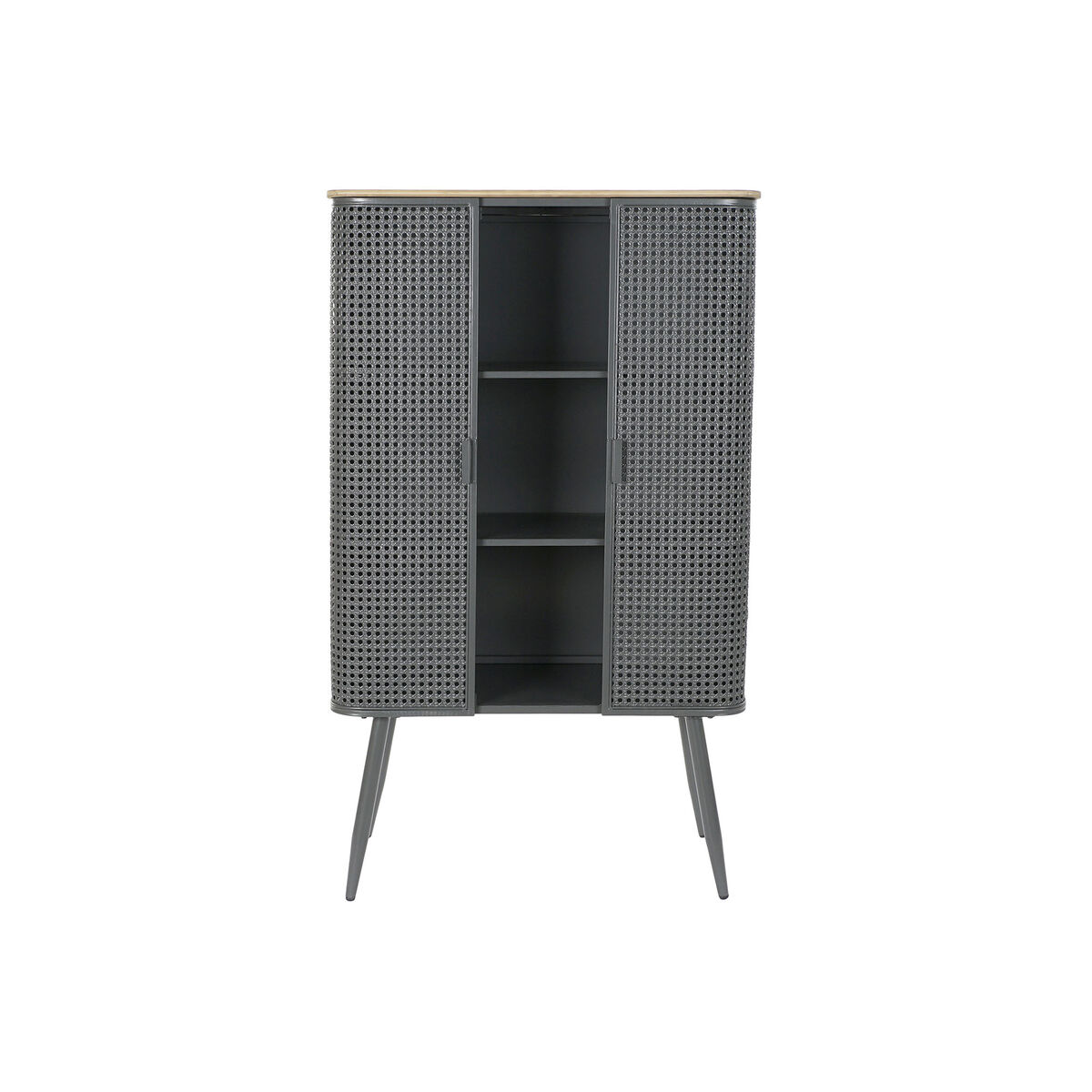 Estantería DKD Home Decor Natural Gris Metal Madera 2 Estantes (79 x 39 x 133 cm)