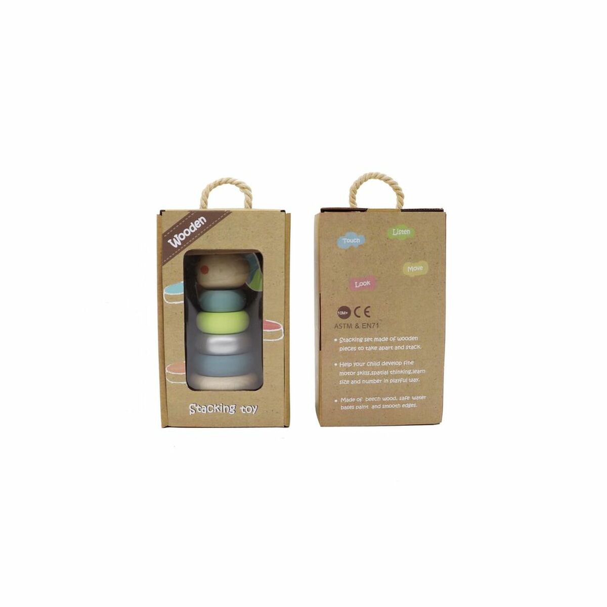 Unicornio DKD Home Decor Madera (6 x 6 x 13.5 cm) (2 pcs)