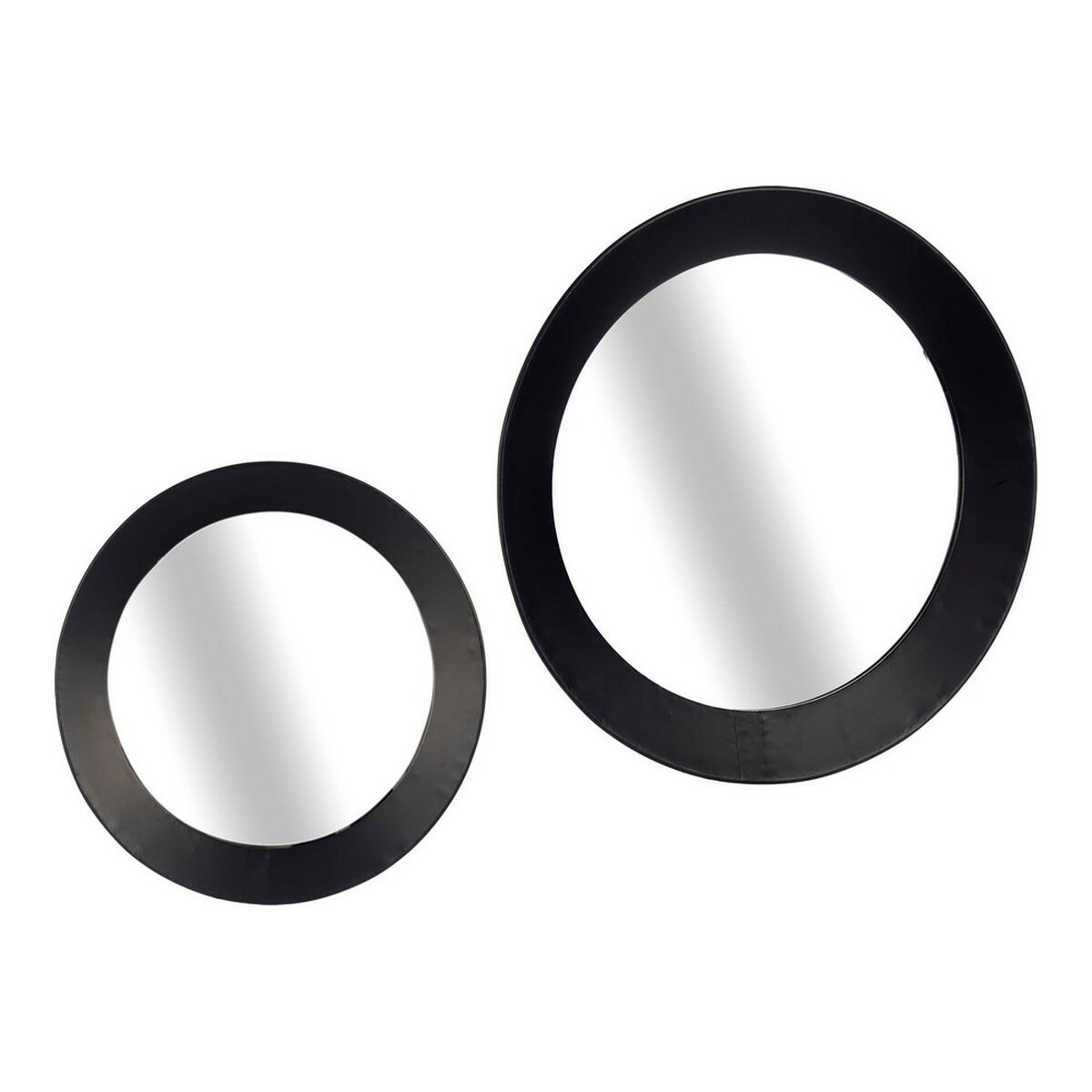 Espejo de pared Gift Decor Negro 80 x 7,5 x 80 cm Círculo (80 Piezas)