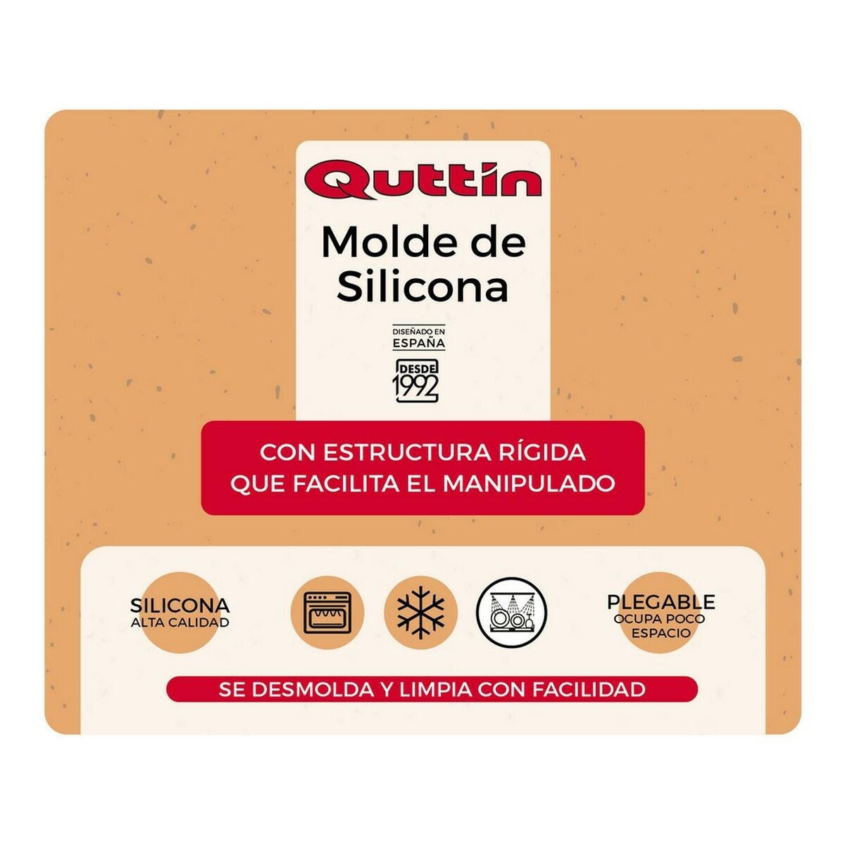 Molde para Horno Quttin Silicona Rígido 31 x 28,5 x 5,3 cm