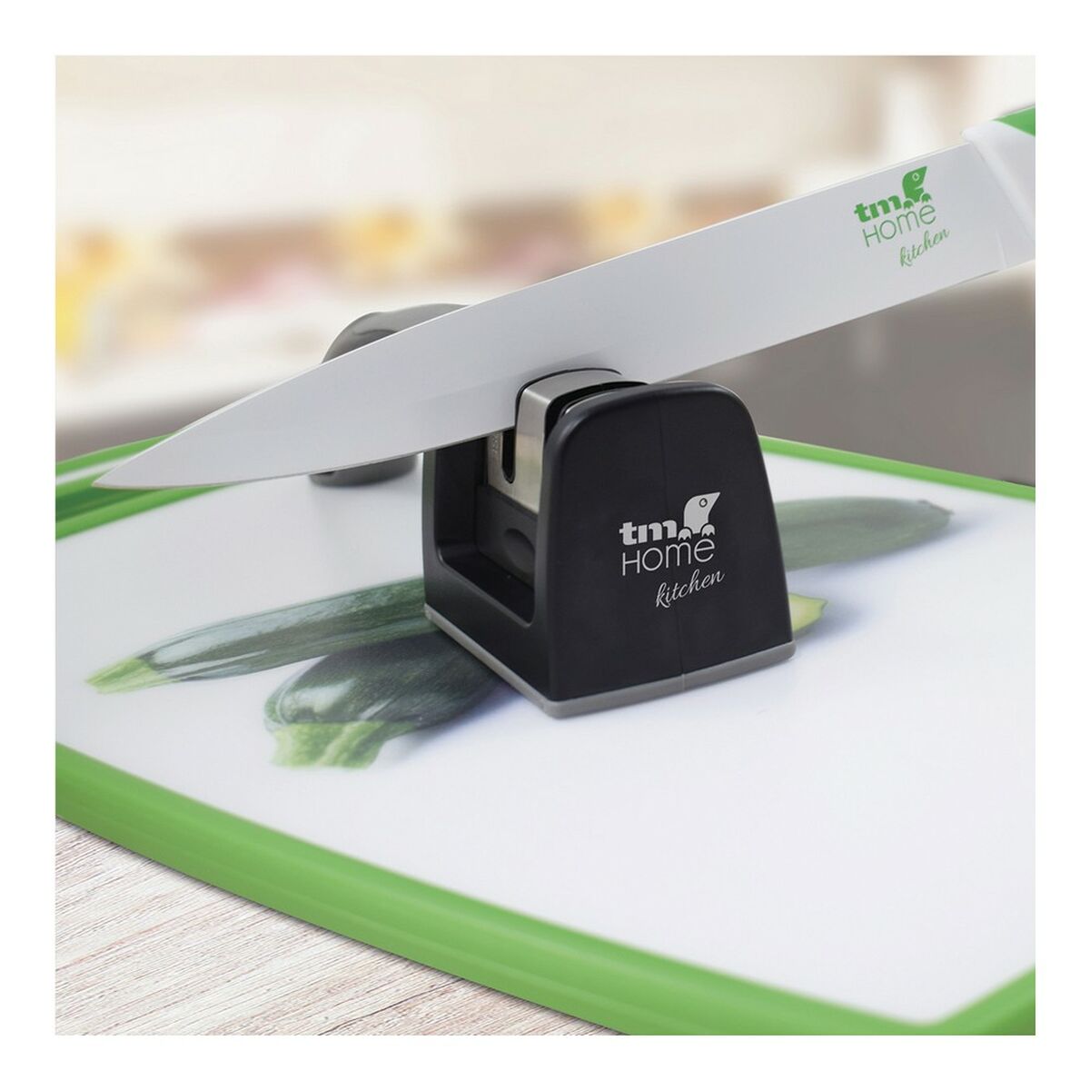 Afilador de Cuchillos TM Home Mango ergonómico Cerámica carburo