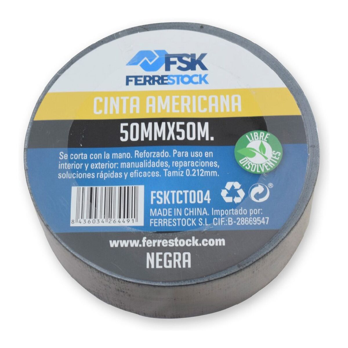 Cinta americana Ferrestock Negro