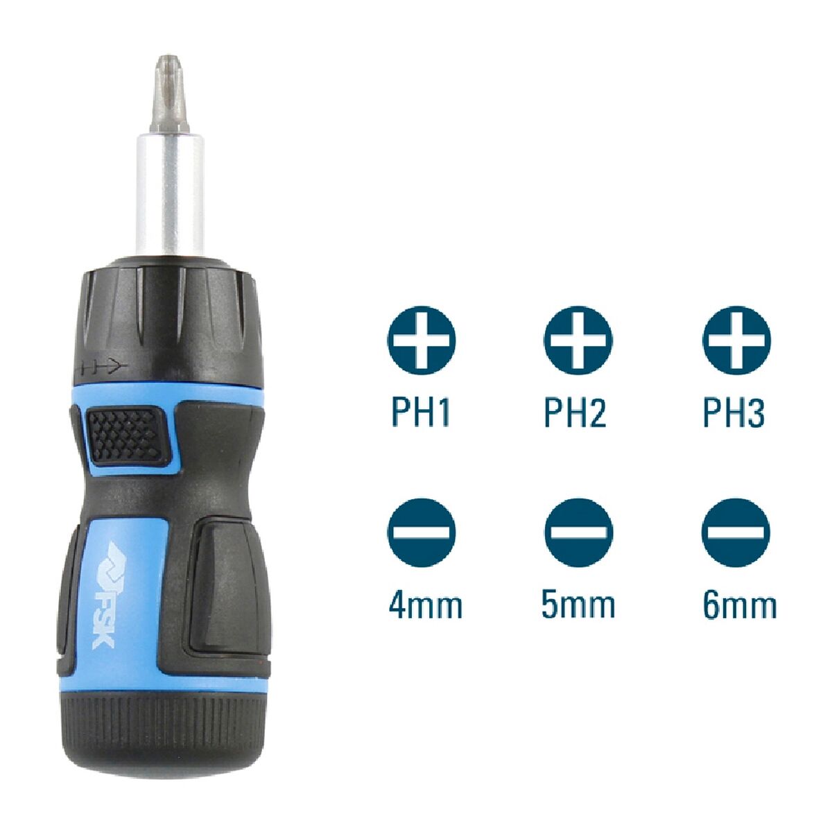 Set de Destornilladores Ferrestock Destornillador de carraca (6 pcs)