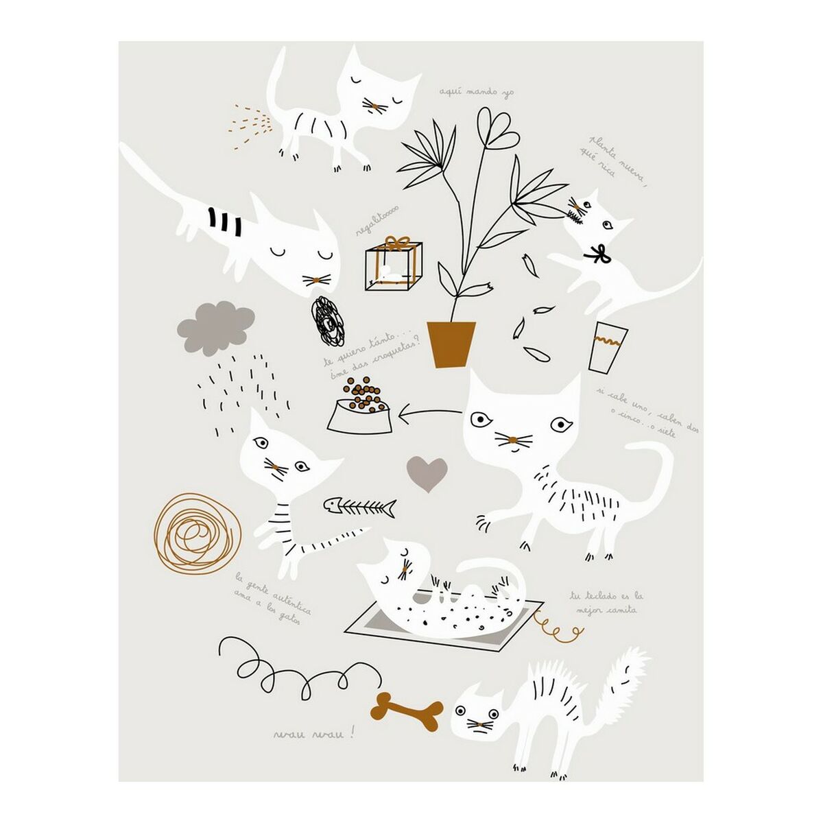 Juego de Sábanas Panzup Gatos 2 Cama de 80/90 160 x 270 cm