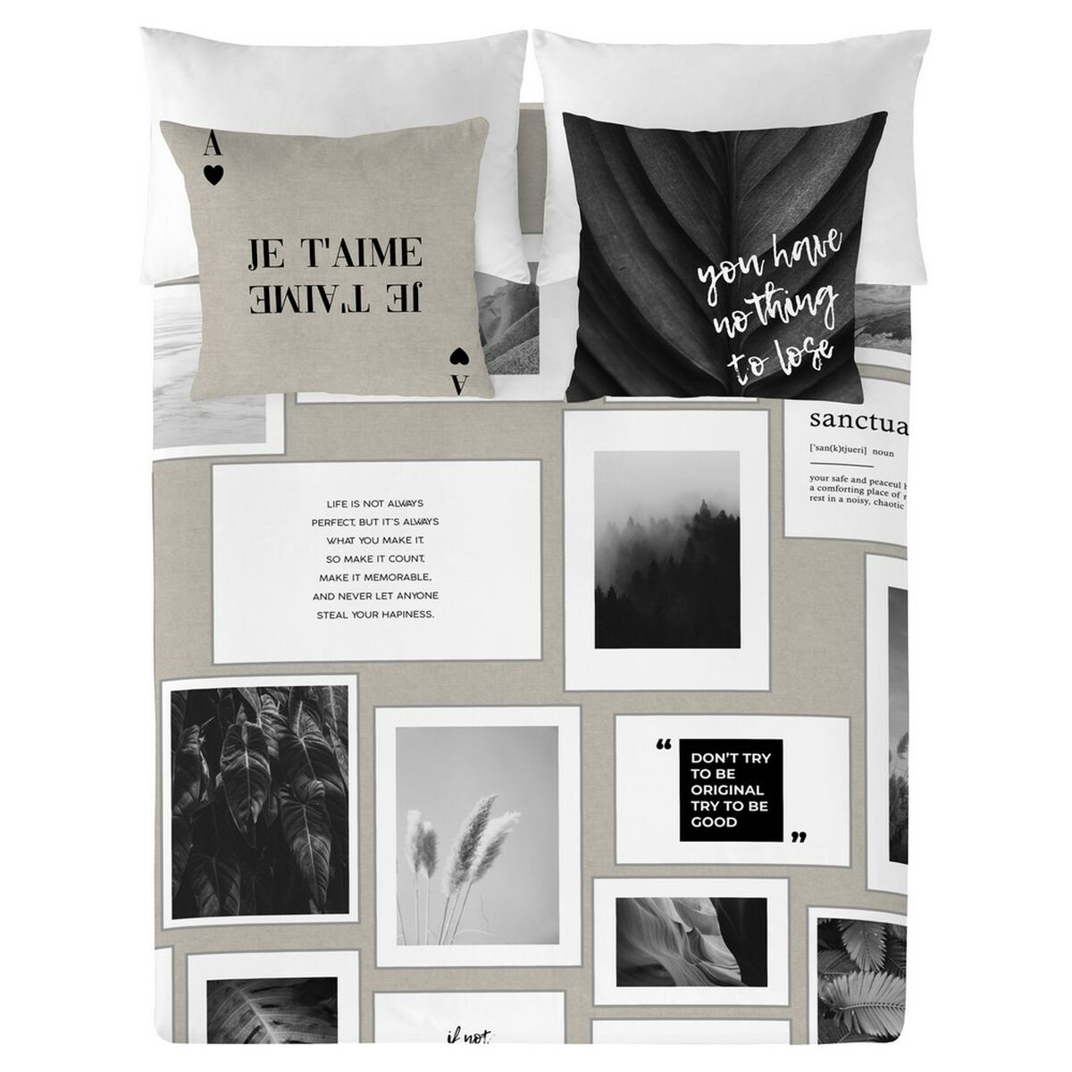 Funda Nórdica Naturals Matt Cama de 180/190 260 x 220 cm