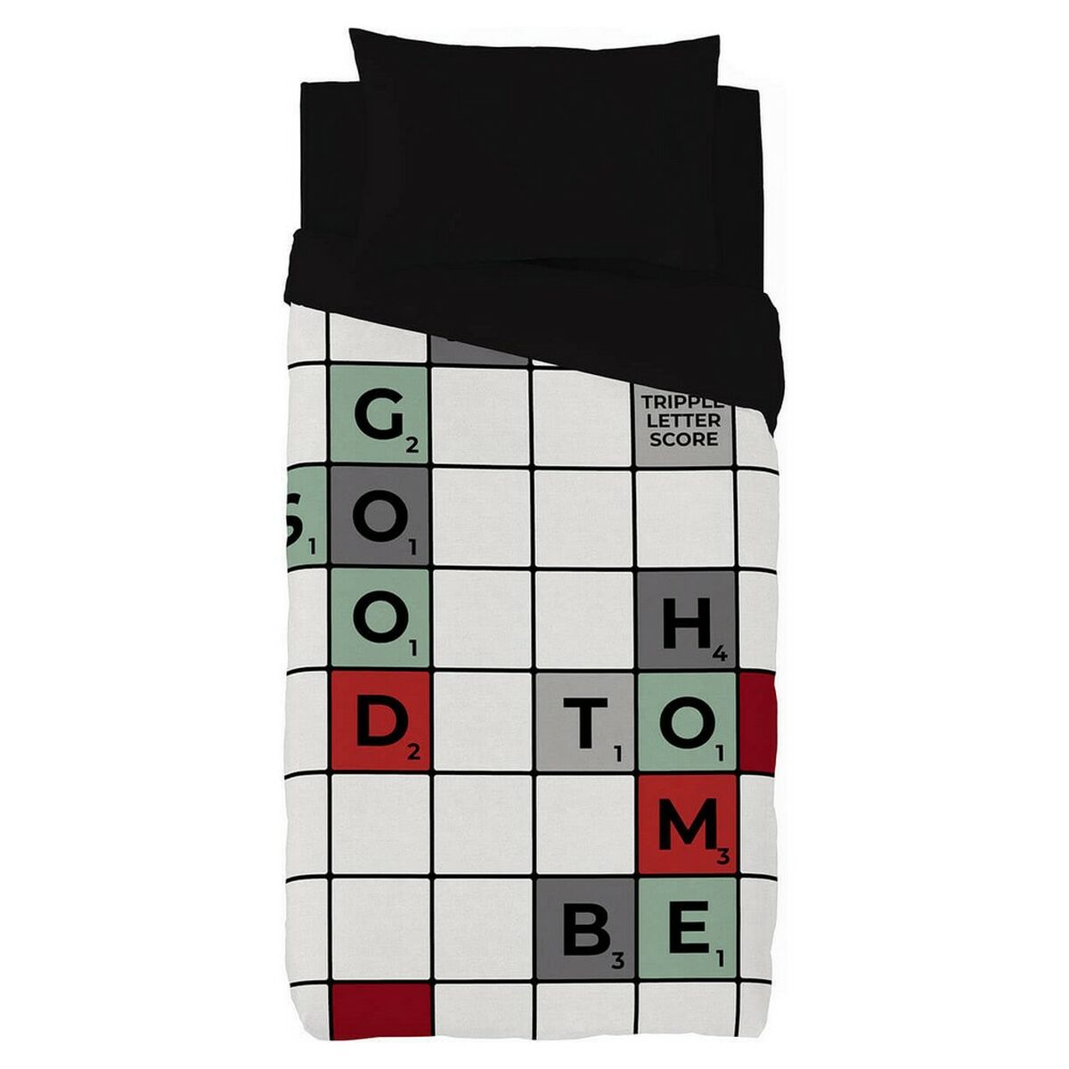 Funda Nórdica Naturals Scrabble Cama de 180/190 260 x 220 cm