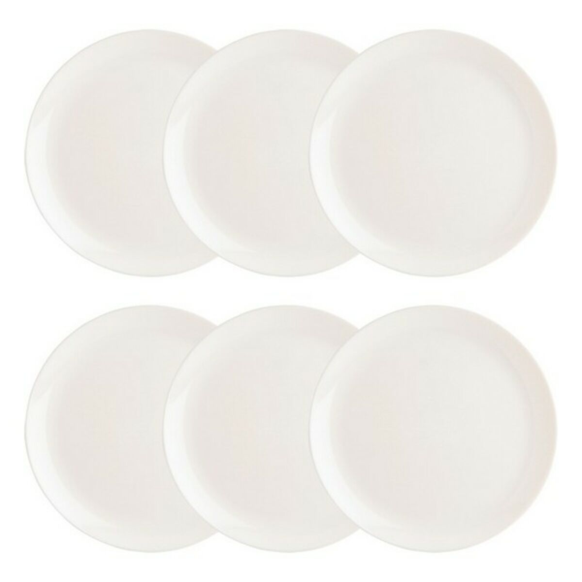 Set de Platos Luminarc Diwali 6 Unidades Blanco Vidrio (Ø 27 cm)
