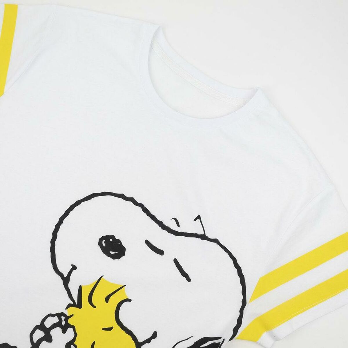 Camiseta de Manga Corta Mujer Snoopy Blanco