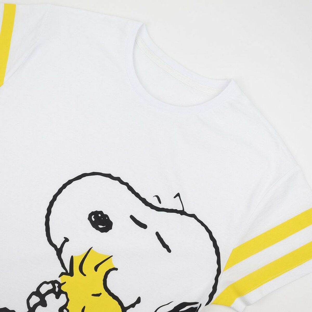 Camiseta de Manga Corta Mujer Snoopy Blanco