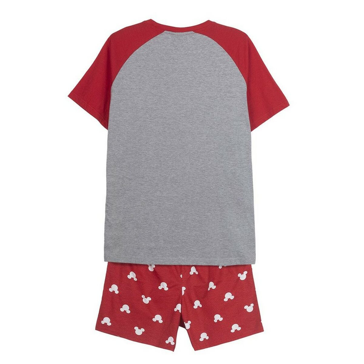 Pijama de Verano Mickey Mouse Rojo (Adultos) Hombre Gris
