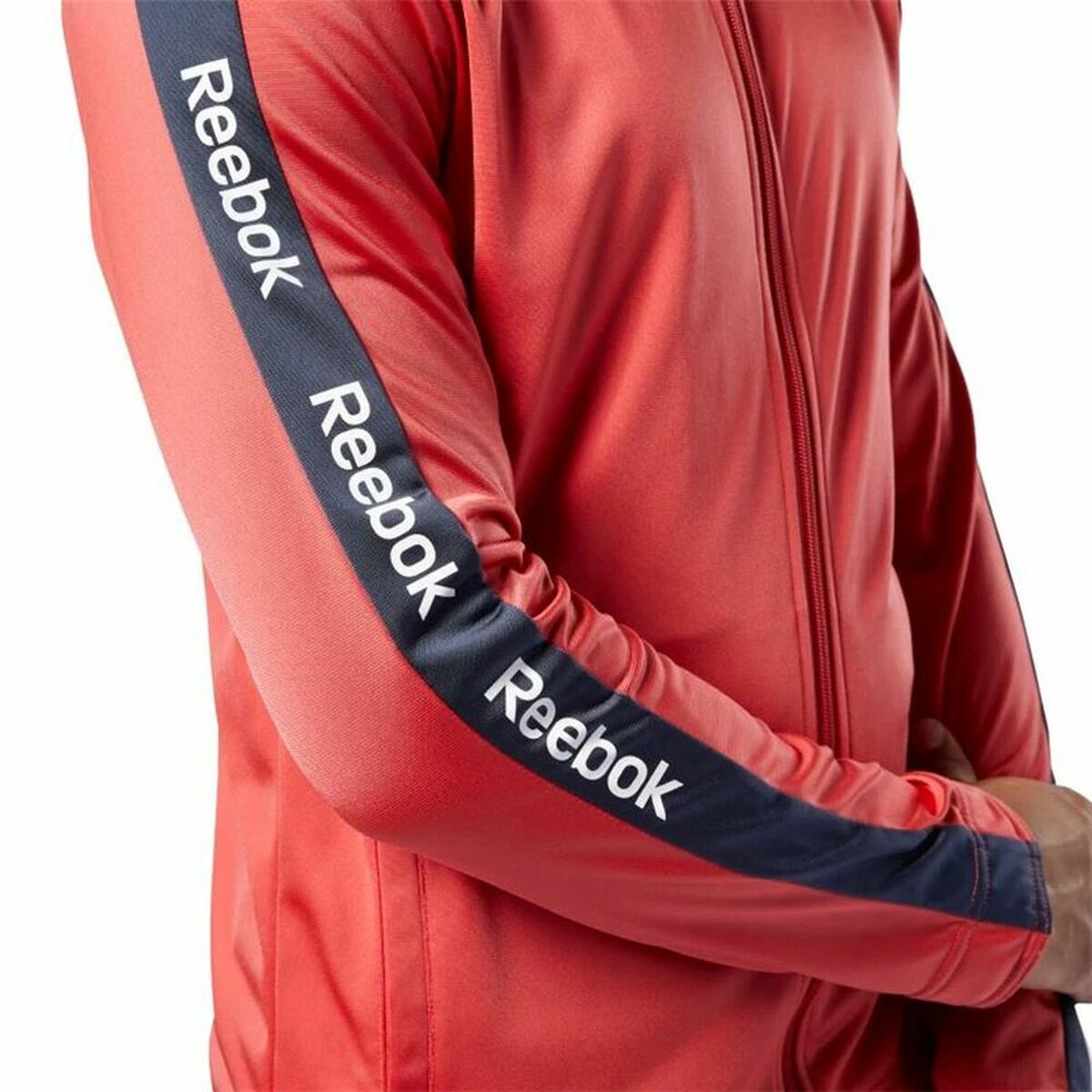 Chaqueta Deportiva para Hombre Reebok Essentials Linear Rojo