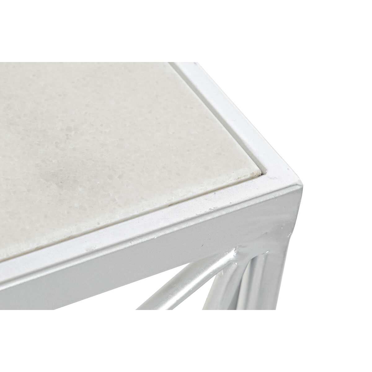 Recibidor DKD Home Decor Blanco Plateado 100 x 33 x 78 cm