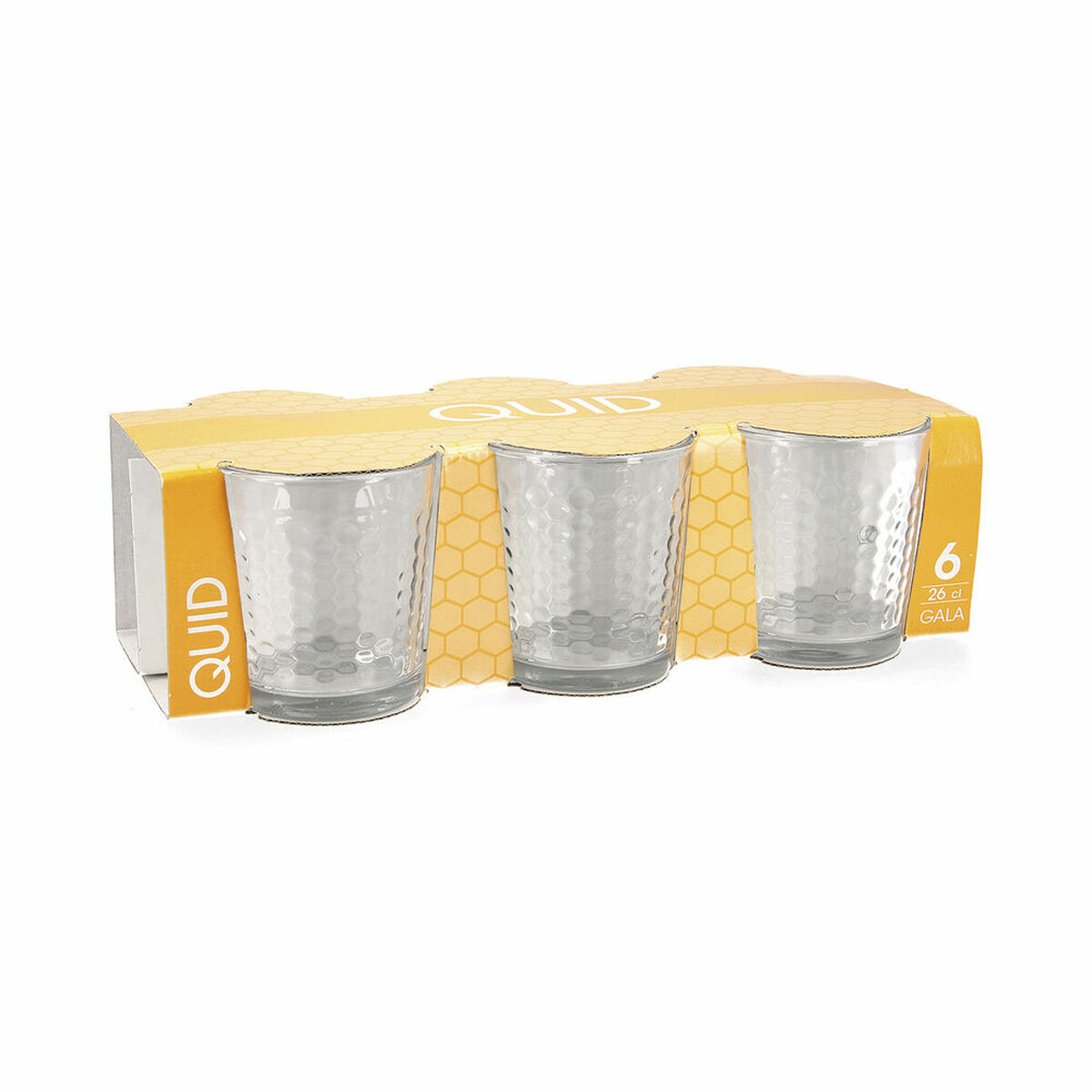Set de Vasos Quid Gala Transparente Vidrio 260 ml 6 Piezas