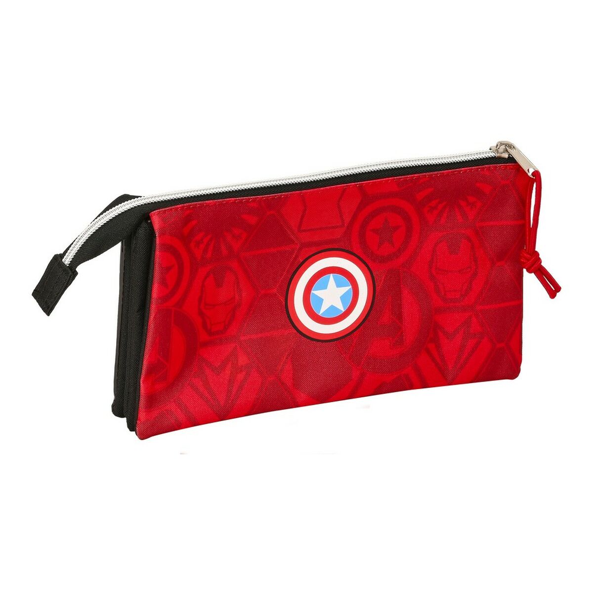 Estuche Escolar The Avengers Infinity Negro Rojo 22 x 12 x 3 cm