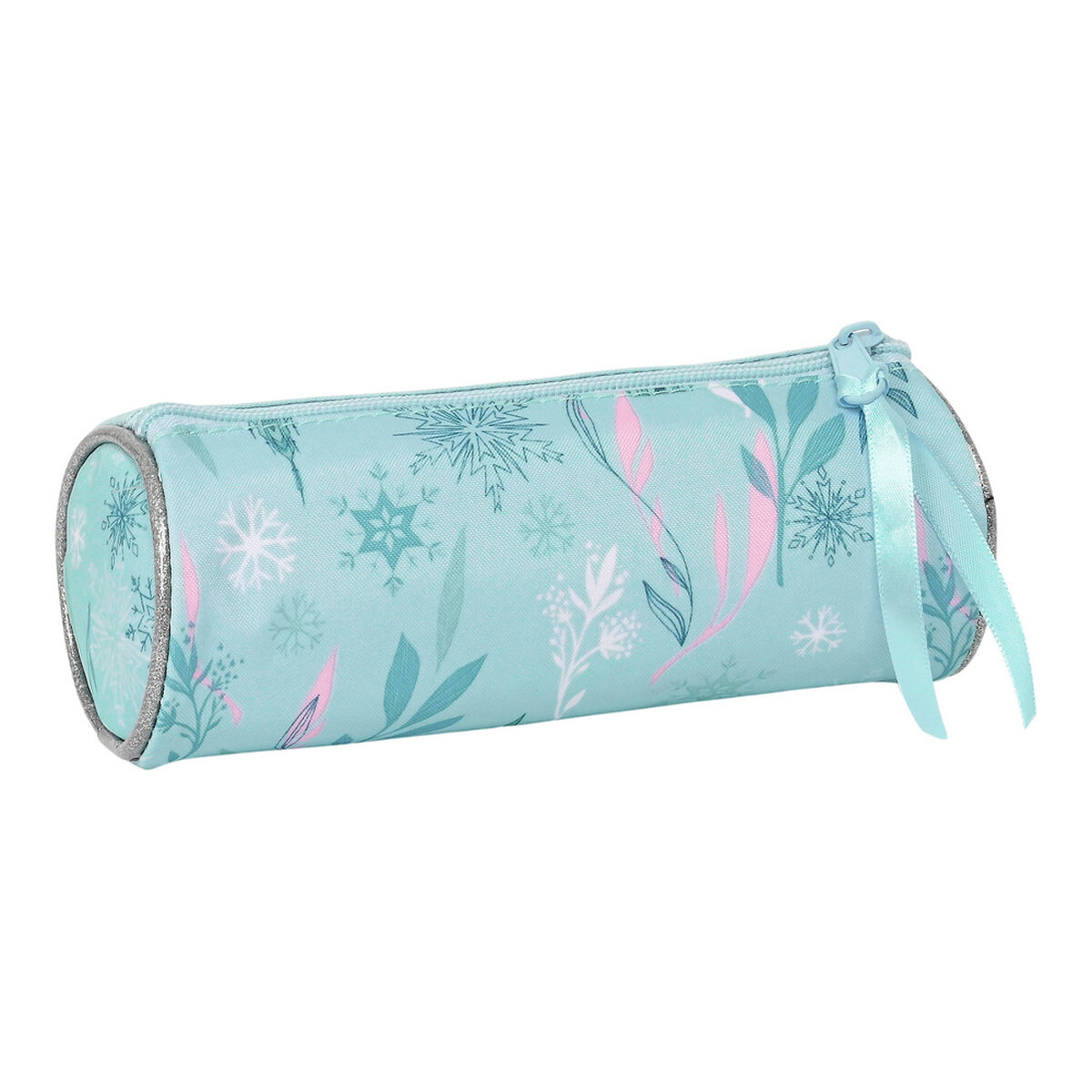 Estuche Escolar Cilíndrico Frozen One heart Verde Turquesa 20 x 7 x 7 cm