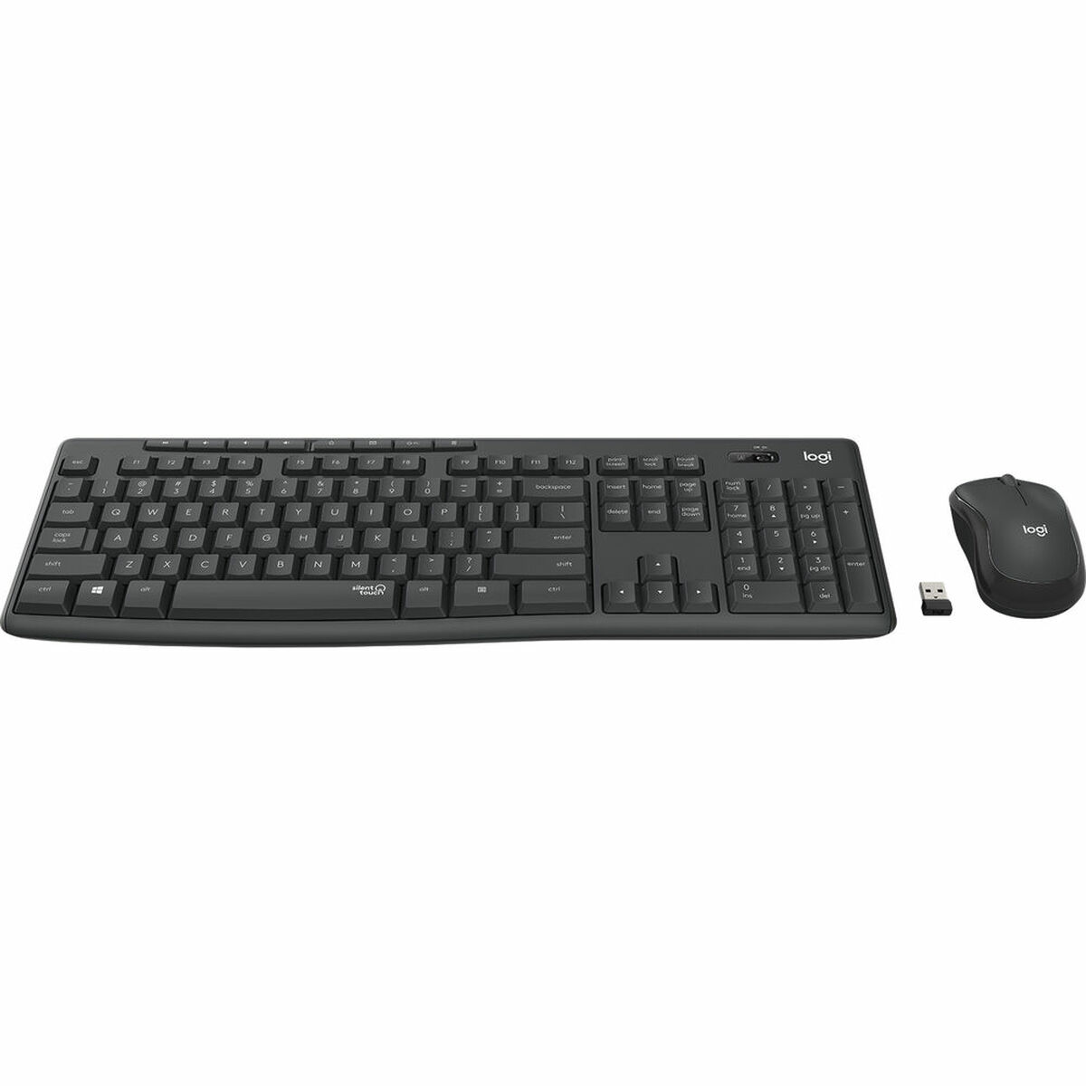 Teclado y Ratón Inalámbrico Logitech 920-009870 Inalámbrico Negro Gris Grafito Portugués