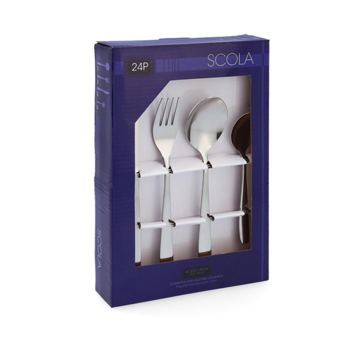 Cubiertos Scola Metal Acero Acero Inoxidable (24 pcs)